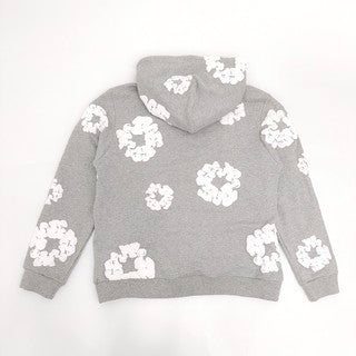 Gray Denim Tear Hoodie