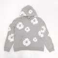 Gray Denim Tear Hoodie