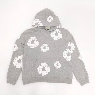 Gray Denim Tear Hoodie
