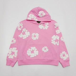 Pink Denim Tear Hoodie