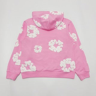 Pink Denim Tear Hoodie