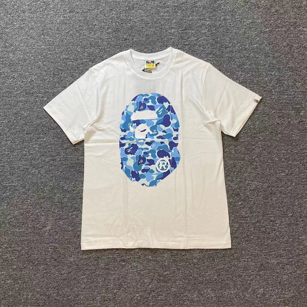 Blue And White Bape shirt
