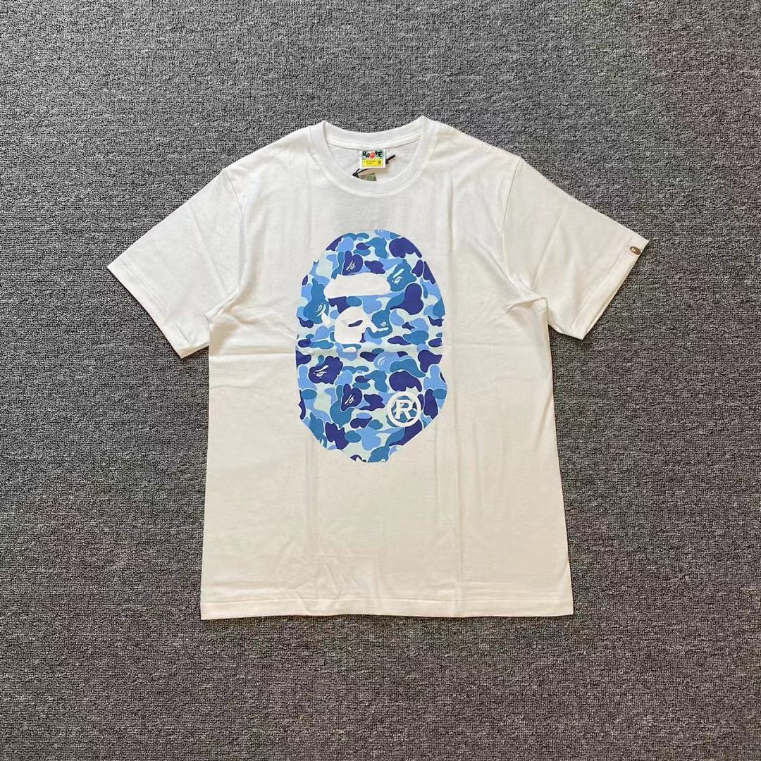 Blue And White Bape shirt