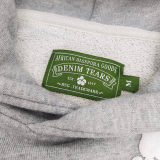 Gray Denim Tear Hoodie