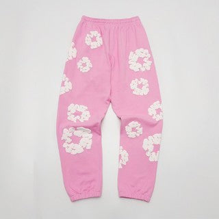 Pink Denim Tear Sweatpants